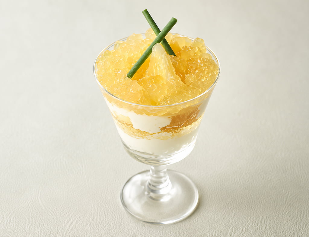 柑橘と白味噌のショートケーキ