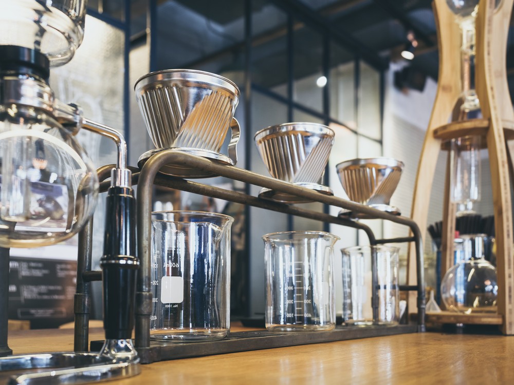 Nice pour over bar with scales  Coffee stands, Coffee equipment, Drip  coffee stand